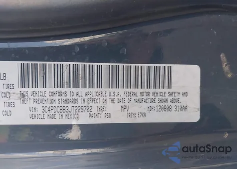 2018 Dodge Journey Sxt from USA, damaged, VIN 3C4PDCBB3JT229702